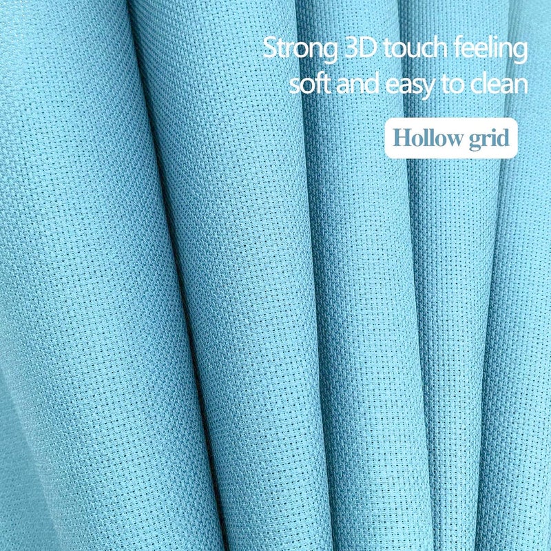 Zhenqing 14-Count Light Blue Aida Cloth - 75x100cm Pre-Cut 100% Cotton Evenweave Fabric for Cross Stitch & Embroidery (Light Blue, 30 * 39inch) - Image 4
